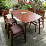 Bộ Bàn Ăn Mango Gỗ Cao Su KS-BA-13081 (Bàn Mango/ Ghế Mango)