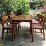 Bộ Bàn Ăn Mango Gỗ Cao Su KS-BA-13081 (Bàn Mango/ Ghế Mango) - Ảnh 4