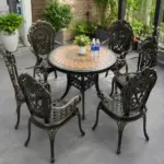 Bộ Bàn Ghế Nhôm Đúc Ngoài Trời KS-BN005-SV014 - Ảnh 4