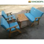 Bộ Bàn Ghế Sofa Cafe Gỗ KingSofa KS-SF-13001A (Sofa phòng khách/ Sofa cafe/ Bàn chữ V) - Ảnh 10