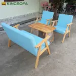 Bộ Bàn Ghế Sofa Cafe Gỗ KingSofa KS-SF-13001A (Sofa phòng khách/ Sofa cafe/ Bàn chữ V) - Ảnh 7