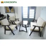 Bộ Bàn Ghế Sofa Cafe Gỗ KingSofa KS-SF-13001A (Sofa phòng khách/ Sofa cafe/ Bàn chữ V) - Ảnh 4