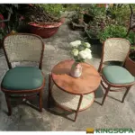 Bàn Trà Gỗ Hai Tầng Đan Mây KingSofa KS-DL-014 (Bàn cafe/ Bàn Sofa/ Mặt Gỗ/ Mặt Đá) - Ảnh 18