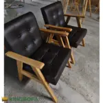 Bộ Sofa Cafe Gỗ Rút Nút KS-SF-13001D (Bộ gồm: 2 Ghế đơn, 1 ghế đôi, 1 bàn chữ nhật) - Ảnh 2