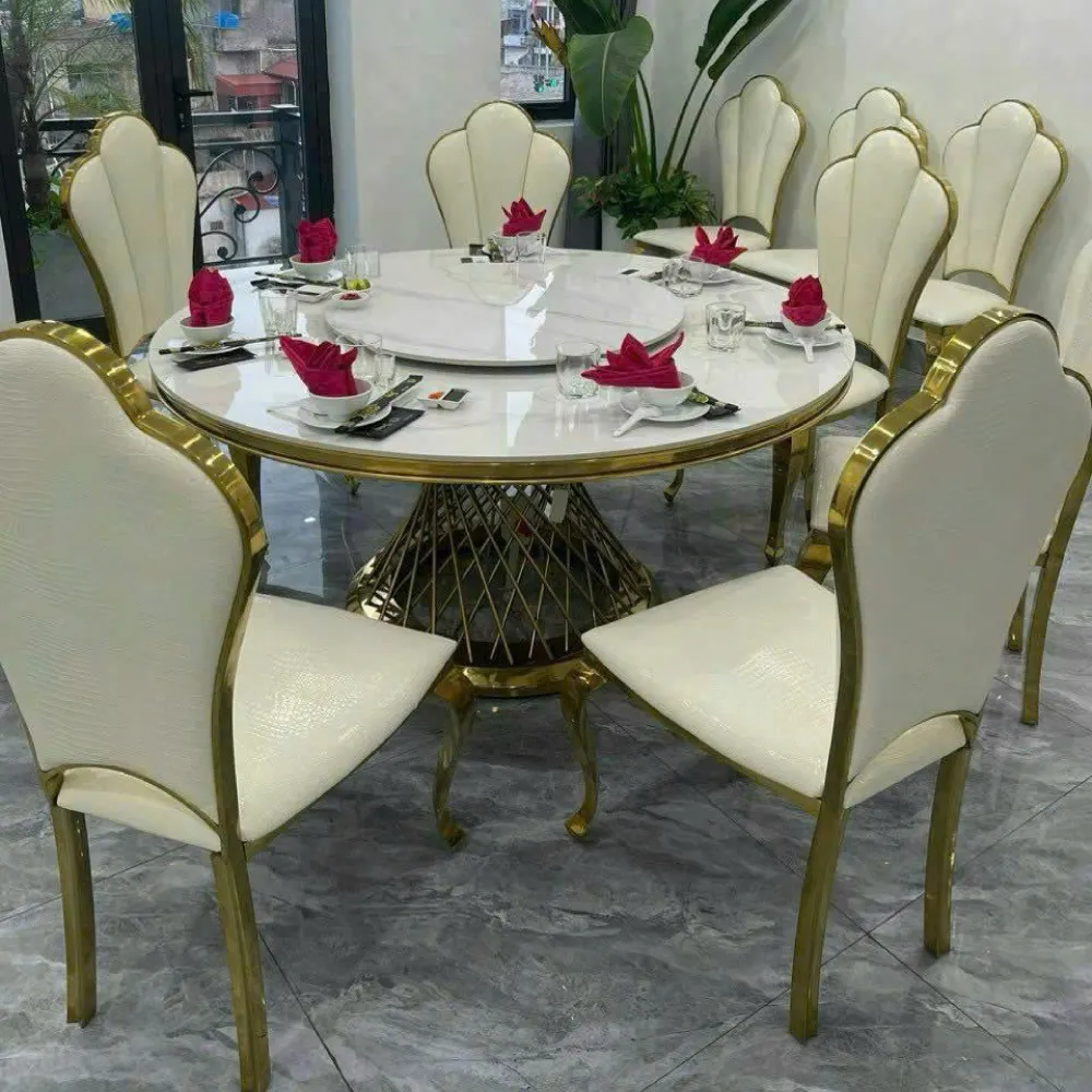 Bộ Bàn Ăn Hoa Mai Chân Mạ Vàng BA018-GA051_03 Bo Ban An Hoa Mai Chan Ma Vang BA018 GA051 03