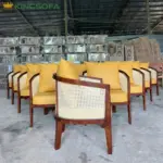 Ghế Gỗ Đan Mây Harvey Probber KingSofa KS-DL-025 (Ghế Sofa Cafe/ Ghế Ăn Nhà Hàng/ Ghế Phòng Trà/ Ghế Sofa Đơn/ Ghế Sofa Băng) - Ảnh 18