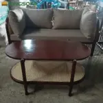 Bàn Trà Mây Elip Gỗ Sồi Cao Cấp Kingsofa KS-SK-0060 (Bàn Sofa Lớn/ Mặt Kính Cường Lực 5 Ly) - Ảnh 9