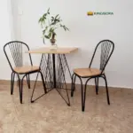 Bàn Cafe Sắt Chân Cánh Bướm Mặt Gạch Hoa Văn KS-SK-2004 - Ảnh 3