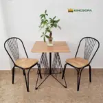 Bàn Cafe Sắt Chân Cánh Bướm Mặt Gạch Hoa Văn KS-SK-2004 - Ảnh 2