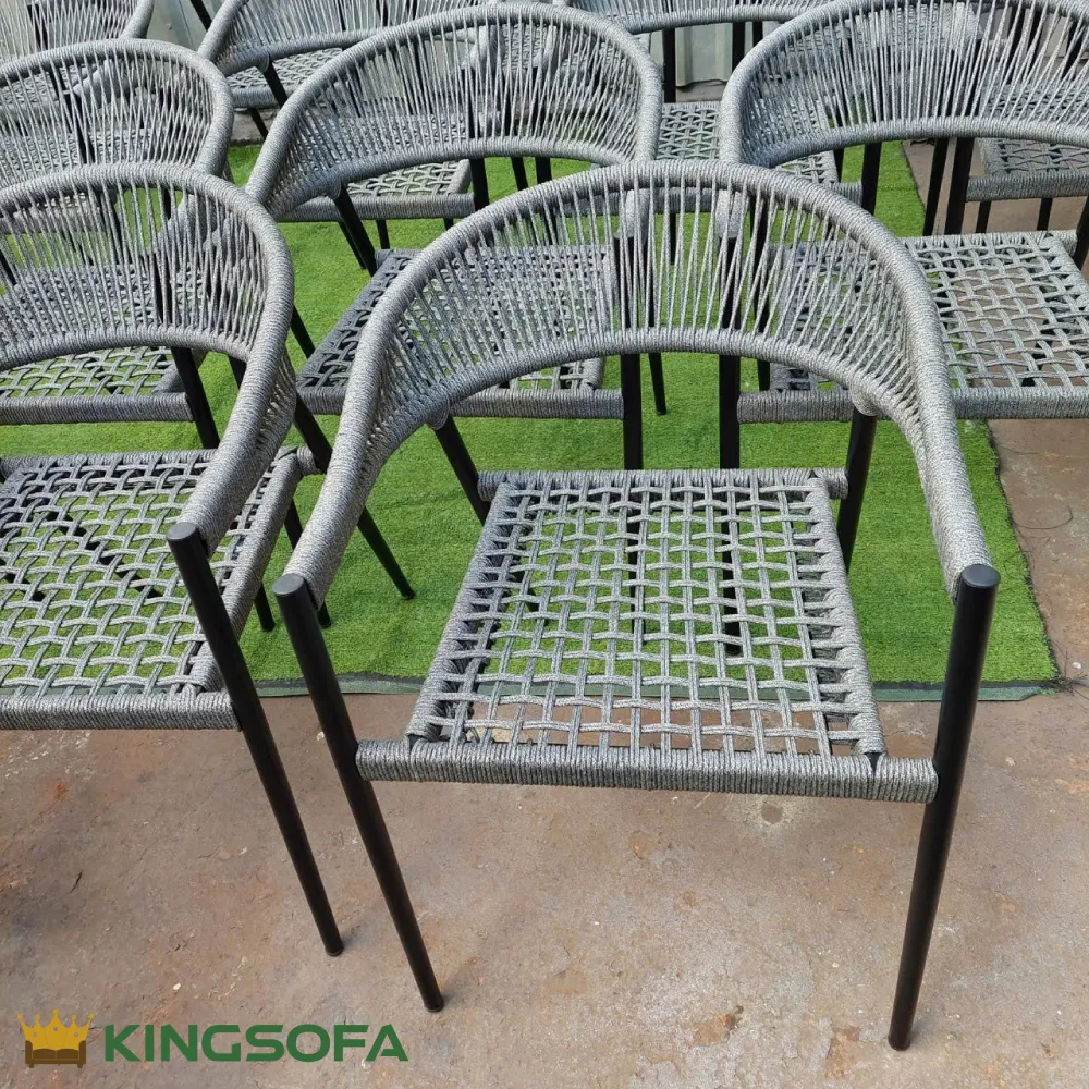 Ghế Cafe Sắt Đan Dây KingSofa KS-TH-015 (Có Nệm Không Nệm) (6) Ghe Cafe Sat Dan Day KingSofa KS TH 015 Co Nem Khong Nem 6