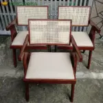 Ghế V-LEG Gỗ Tự Nhiên Mặt Nệm Tựa Mây KingSofa KS-SK-0077 (Gỗ Cao Su/ Gỗ Ash) - Ảnh 4