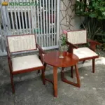 Ghế V-LEG Gỗ Tự Nhiên Mặt Nệm Tựa Mây KingSofa KS-SK-0077 (Gỗ Cao Su/ Gỗ Ash) - Ảnh 3