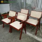 Ghế V-LEG Gỗ Tự Nhiên Mặt Nệm Tựa Mây KingSofa KS-SK-0077 (Gỗ Cao Su/ Gỗ Ash) - Ảnh 11