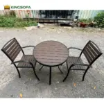 Bộ Bàn Ghế Cafe Sân Vườn Nhôm Đúc Nhập Khẩu KS-BN026A-SV021 (Bộ 4 ghế ) - Ảnh 2