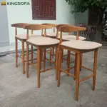 Ghế Bar Gỗ Bọc Nệm Kingsofa KS-DL-BAR04 - Ảnh 5