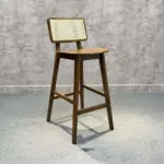 Ghế Bar Gỗ Tần Bì Tựa Mây Marcel Kingsofa KS-SK-BAR040 (Mặt Gỗ/ Mặt Nệm)