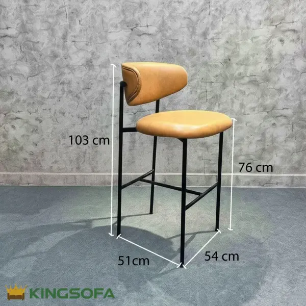 Ghế Bar Khung Sắt Mặt Nệm Tựa Lưng Kingsofa KS-SK-BAR038 (3) Ghế Bar Khung Sắt Mặt Nệm Tựa Lưng Kingsofa KS-SK-BAR038 (3)