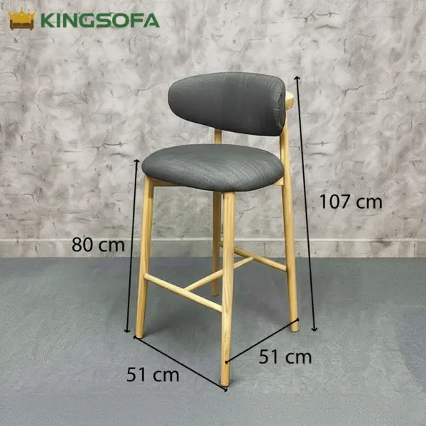 Ghế Bar Oleandro Gỗ Tần Bì Đệm Ngồi Và Tựa Bọc Nệm Kingsofa KS-SK-BAR039 (2) Ghế Bar Oleandro Gỗ Tần Bì Đệm Ngồi Và Tựa Bọc Nệm Kingsofa KS-SK-BAR039 (2)