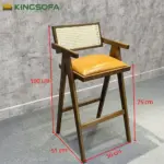 Ghế Bar V-LEG Gỗ Tần Bì Kingsofa KS-SK-BAR032 - Ảnh 5