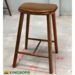 Ghế Bar Yên Ngựa Gỗ Cao Su Kingsofa KS-SK-BAR041 (Mặt Gỗ/ Mặt Nệm) - Ảnh 5