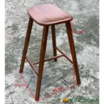 Ghế Bar Yên Ngựa Gỗ Cao Su Kingsofa KS-SK-BAR041 (Mặt Gỗ/ Mặt Nệm) - Ảnh 6