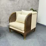 Ghế Sofa Đơn Indo Gỗ Tần Bì Đệm Ngồi KingSofa KS-SK-0095