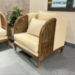 Ghế Sofa Đơn Indo Gỗ Tần Bì Đệm Ngồi KingSofa KS-SK-0095 - Ảnh 3