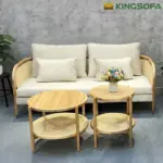 Ghế Sofa Headerfield Gỗ Tần Bì Lưng Mây Đệm Ngồi KingSofa KS-SK-0091 (1m6/ 1m8/ 2m) - Ảnh 2