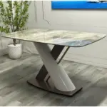 Bàn Ăn Chữ Nhật Mặt Đá Nhập Khẩu KS-BA025