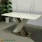 Bàn Ăn Chữ Nhật Mặt Đá Nhập Khẩu KS-BA025 - Ảnh 2