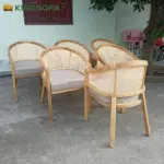 Ghế Gỗ Tần Bì Tựa Mây Mặt Nệm KingSofa KS-KH-010 (Ghế Ăn Nhà Hàng/ Ghế Phòng Khách/ Ghế Cà Phê) - Ảnh 5