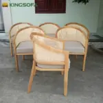 Ghế Gỗ Tần Bì Tựa Mây Mặt Nệm KingSofa KS-KH-010 (Ghế Ăn Nhà Hàng/ Ghế Phòng Khách/ Ghế Cà Phê) - Ảnh 2