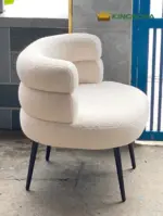Ghế Sofa Thư Giãn Đơn Bo Tròn Vải Lông Cừu KS-AN-0003 (Ghế Trang Điểm/ Ghế Nail/ Sofa Thư Giãn) - Ảnh 7