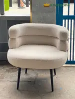 Ghế Sofa Thư Giãn Đơn Bo Tròn Vải Lông Cừu KS-AN-0003 (Ghế Trang Điểm/ Ghế Nail/ Sofa Thư Giãn) - Ảnh 8
