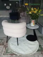 Ghế Sofa Thư Giãn Đơn Bo Tròn Vải Lông Cừu KS-AN-0003 (Ghế Trang Điểm/ Ghế Nail/ Sofa Thư Giãn) - Ảnh 10