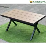 Bàn Sân Vườn Khung Nhôm Mặt Gỗ Nhựa Composite KS-BN034 - Ảnh 2