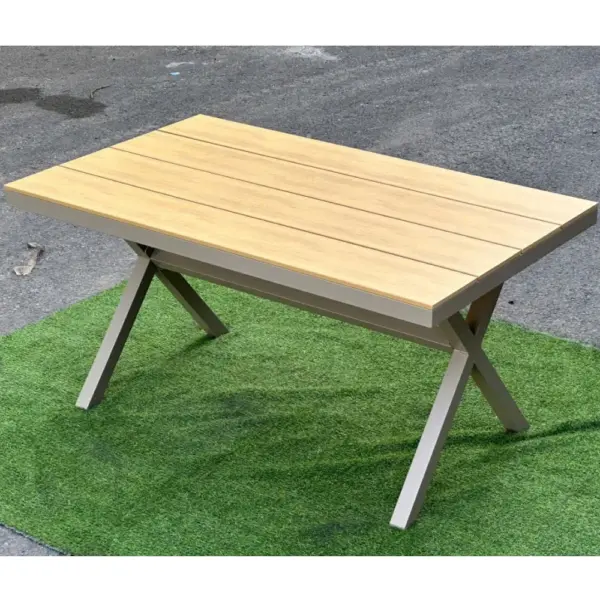 Bàn Sân Vườn Khung Nhôm Mặt Gỗ Nhựa Composite KS-BN034 (3) Bàn Sân Vườn Khung Nhôm Mặt Gỗ Nhựa Composite KS-BN034 (3)