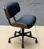 Ghế Xoay Văn Phòng Mặt Đệm Lưng Bọc Da Ốp Gỗ KingSofa KS-VP063 - Ảnh 6