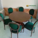 Bộ Bàn Ăn Tròn 6 Ghế Gỗ Tự Nhiên Sang Trọng Và Tinh Tế Kingsofa KS-BG-0009 - Ảnh 6