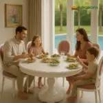 Bộ Bàn Ăn Tròn 6 Ghế Gỗ Tự Nhiên Sang Trọng Và Tinh Tế Kingsofa KS-BG-0009 - Ảnh 3