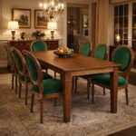 Bộ Bàn Ghế Ăn Louis Tân Cổ Điển 6 Ghế Gỗ Tần Bì KS-BG-0010