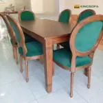 Bộ Bàn Ghế Ăn Louis Tân Cổ Điển 6 Ghế Gỗ Tần Bì KS-BG-0010 - Ảnh 8