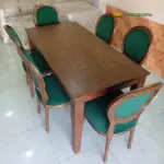 Bộ Bàn Ghế Ăn Louis Tân Cổ Điển 6 Ghế Gỗ Tần Bì KS-BG-0010 - Ảnh 9