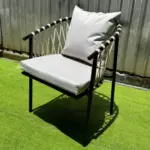 Ghế Cafe Sắt Sơn Tĩnh Điện Đan Dây Dù KS-TH-GS001