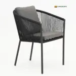 Ghế Cafe Sắt Sơn Tĩnh Điện Đan Dây Dù KS-TH-GS002 - Ảnh 7