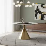 Bàn Tròn Xoay Mặt Đá Nhập Khẩu KS-BC05 - Ảnh 2