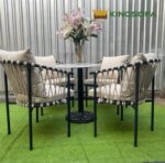 Ghế Cafe Sắt Sơn Tĩnh Điện Đan Dây Dù KS-TH-GS001 - Ảnh 3