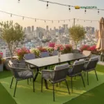 Bàn Ghế Sắt Sơn Tĩnh Điện Ngoài Trời KS-TH-0011 (Bàn/ Ghế/ Bộ 8 Ghế/ Bộ 10 Ghế) - Ảnh 2