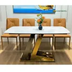 Bàn Ăn Mặt Đá Chân Inox Mạ Chữ Z Nhập Khẩu KS-CB12 - Ảnh 3