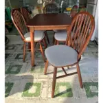 Bàn Ghế Ăn Gỗ Tự Nhiên Kingsofa KS-BG-0011 ( bộ bàn ghế ăn 4 ghế/ bộ bàn ăn 6 ghế/ bộ bàn ăn 8 ghế) - Ảnh 4